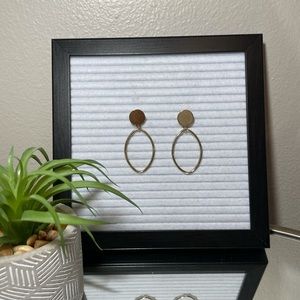 Gold Oval Earrings